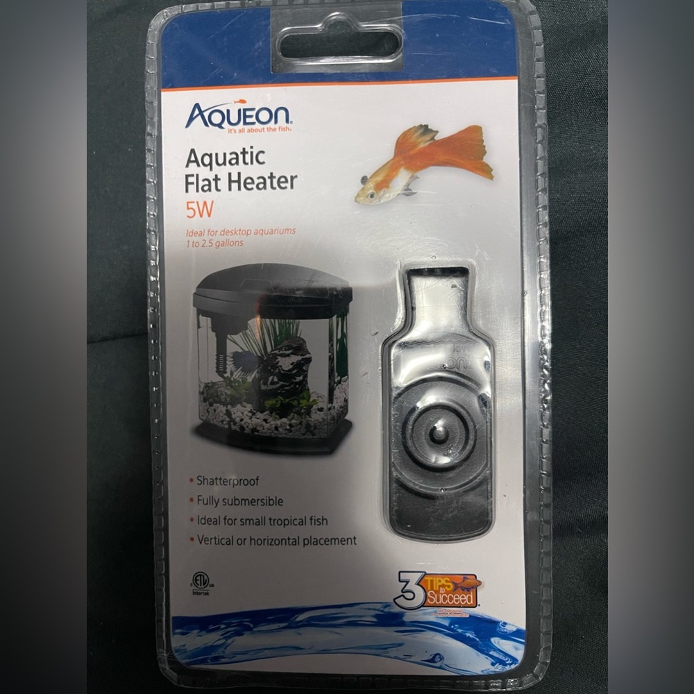 Aqueon Small Aquarium Fish Tank Submersible  Flat Heater Up to 2.5 to 5 Gall (2)